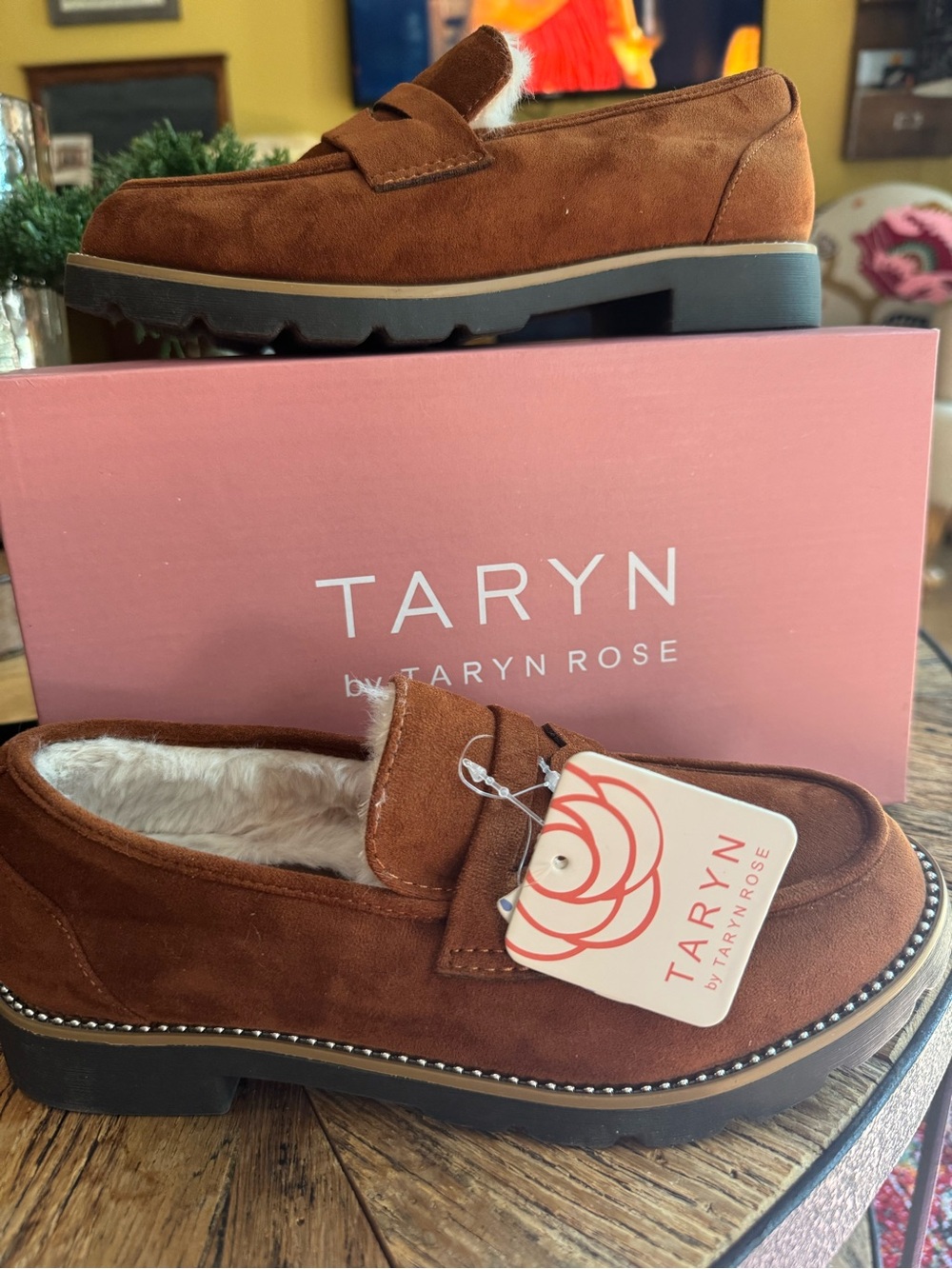 Taryn Rose suede loafers NWt